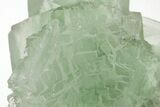 Green Cubic Fluorite Crystals with Phantoms - China #216290-2
